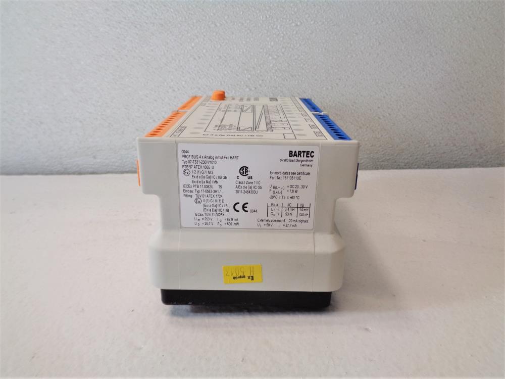 Bartec Profibus Interface 8 x 4 to 20 mA, Type 07-7331-230H/1010